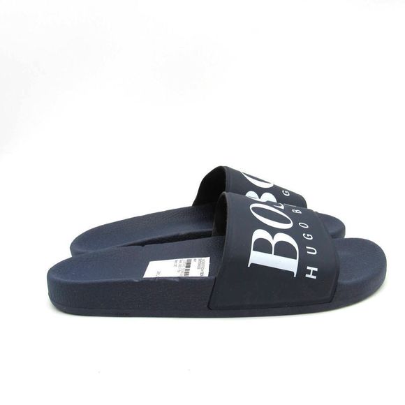 HUGO BOSS Solar Slides Navy Womens Sz 10 - Picture 2 of 7
